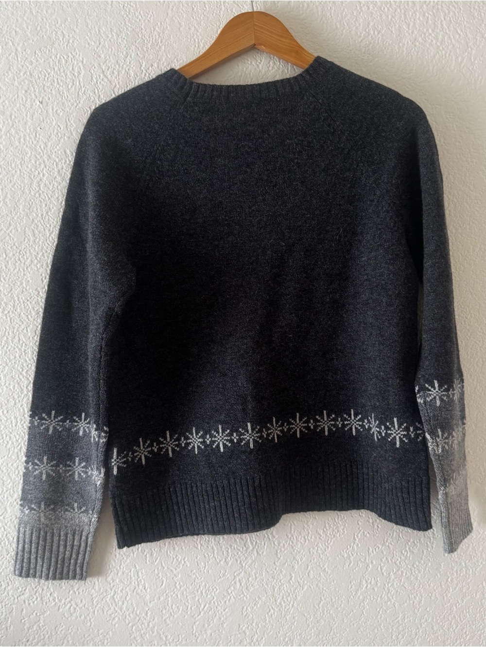 Woolrich Charcoal Crewneck Sweater with Sheep Fair Isle - Picture 5 of 5